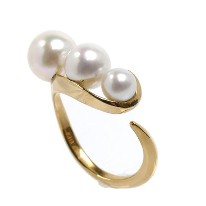 STAR JEWELRY スタージュエリー K18YG イエローゴールド リング・指輪 パール約4.5～7.0mm 7号 3.1g レディース【中古】