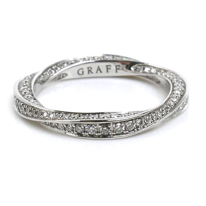 GRAFF グラフ K18WG ホワイトゴールド スパイラル ダイヤ リング・指輪 RGR558 ダイヤモンド 6号 1.9g レディース【中古】【美品】