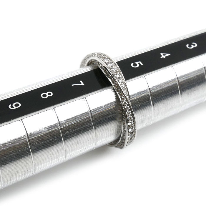 GRAFF グラフ K18WG ホワイトゴールド スパイラル ダイヤ リング・指輪 RGR558 ダイヤモンド 6号 1.9g レディース【中古】【美品】