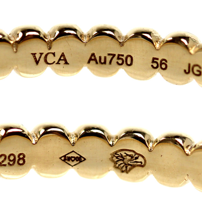 Van Cleef & Arpels ヴァンクリーフ＆アーペル K18YG イエローゴールド ペルレ リング・指輪 VCARN95Q56 15.5号 56 2.2g レディース【中古】【美品】