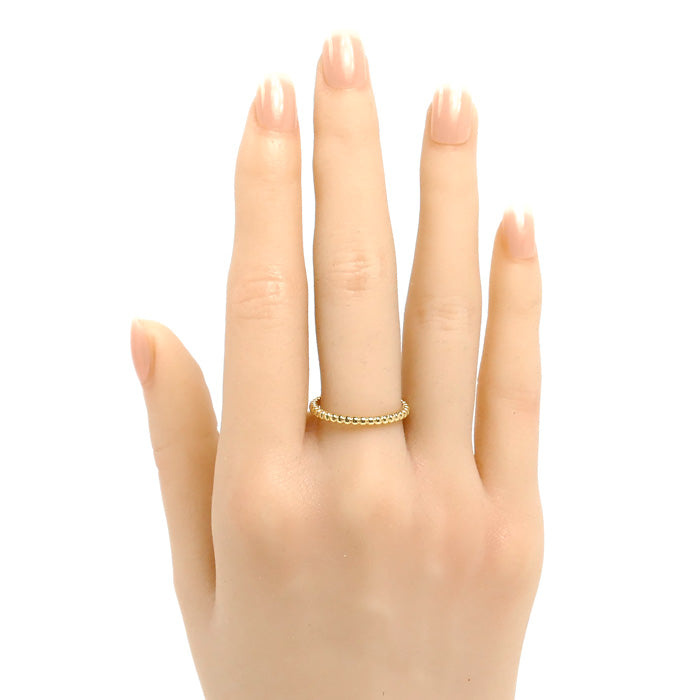 Van Cleef & Arpels ヴァンクリーフ＆アーペル K18YG イエローゴールド ペルレ リング・指輪 VCARN95Q56 15.5号 56 2.2g レディース【中古】【美品】