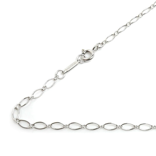 TIFFANY&Co. ティファニー K18WG ホワイトゴールド オーバルリンク ネックレス 3.0g 45cm レディース【中古】