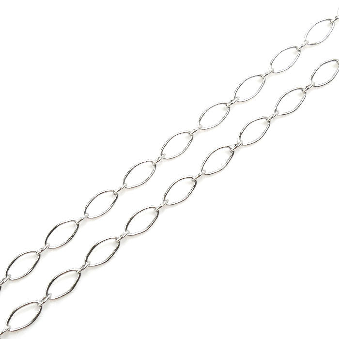 TIFFANY&Co. ティファニー K18WG ホワイトゴールド オーバルリンク ネックレス 3.0g 45cm レディース【中古】