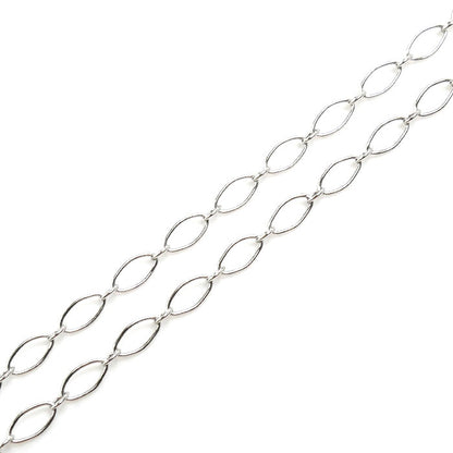 TIFFANY&Co. ティファニー K18WG ホワイトゴールド オーバルリンク ネックレス 3.0g 45cm レディース【中古】