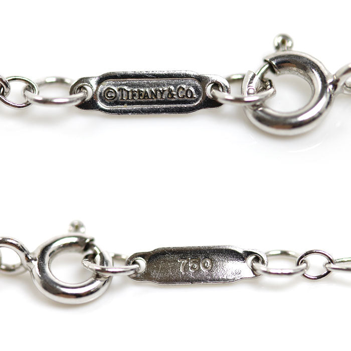 TIFFANY&Co. ティファニー K18WG ホワイトゴールド オーバルリンク ネックレス 3.0g 45cm レディース【中古】