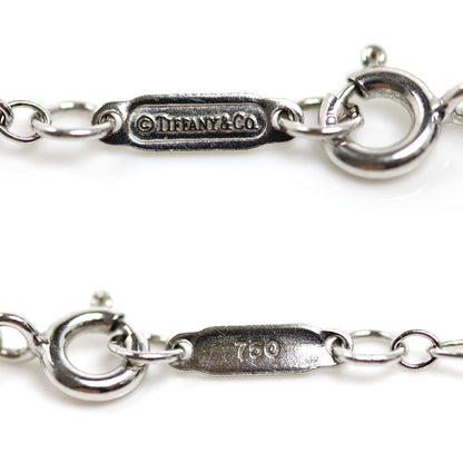 TIFFANY&Co. ティファニー K18WG ホワイトゴールド オーバルリンク ネックレス 3.0g 45cm レディース【中古】
