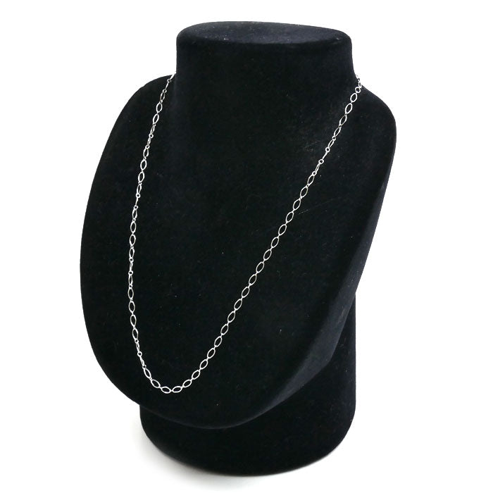 TIFFANY&Co. ティファニー K18WG ホワイトゴールド オーバルリンク ネックレス 3.0g 45cm レディース【中古】