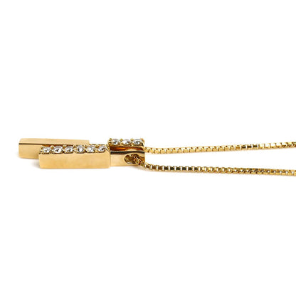 STAR JEWELRY スタージュエリー K18YG イエローゴールド ネックレス ダイヤモンド0.09ct 3.0g 39.5cm レディース【中古】