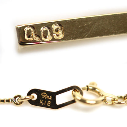STAR JEWELRY スタージュエリー K18YG イエローゴールド ネックレス ダイヤモンド0.09ct 3.0g 39.5cm レディース【中古】