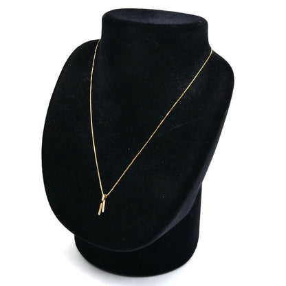 STAR JEWELRY スタージュエリー K18YG イエローゴールド ネックレス ダイヤモンド0.09ct 3.0g 39.5cm レディース【中古】