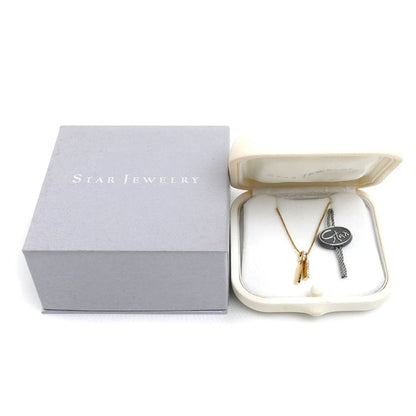 STAR JEWELRY スタージュエリー K18YG イエローゴールド ネックレス ダイヤモンド0.09ct 3.0g 39.5cm レディース【中古】
