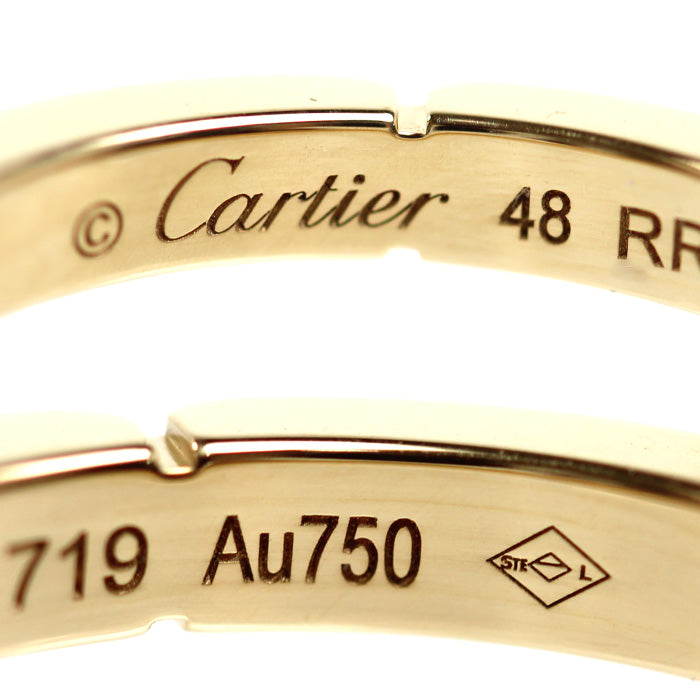 CARTIER カルティエ K18YG イエローゴールド マイヨンパンテール 4Pダイヤ リング・指輪 B4080348 ダイヤモンド 8号 48 3.7g レディース【中古】【美品】