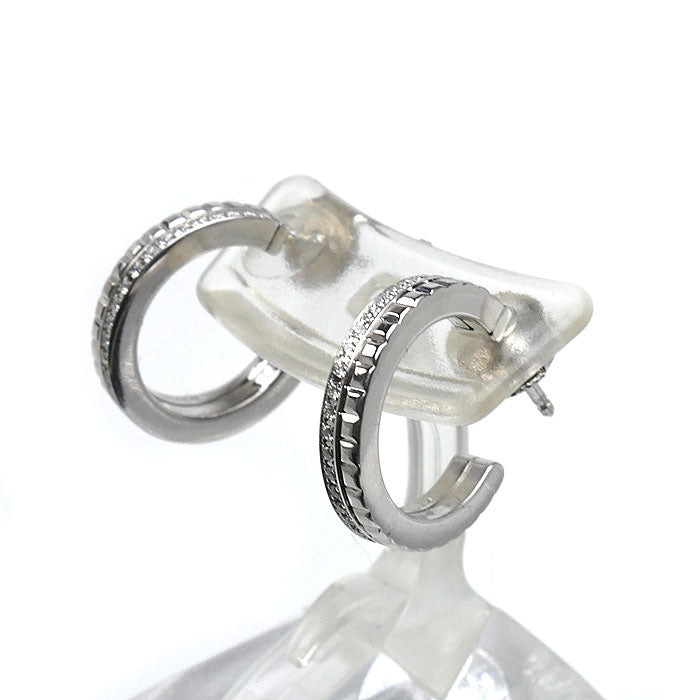 Boucheron ブシュロン K18WG ホワイトゴールド キャトル ラディアント ダイヤ ピアス JCO01676 ダイヤモンド 5.8g レディース【中古】【美品】