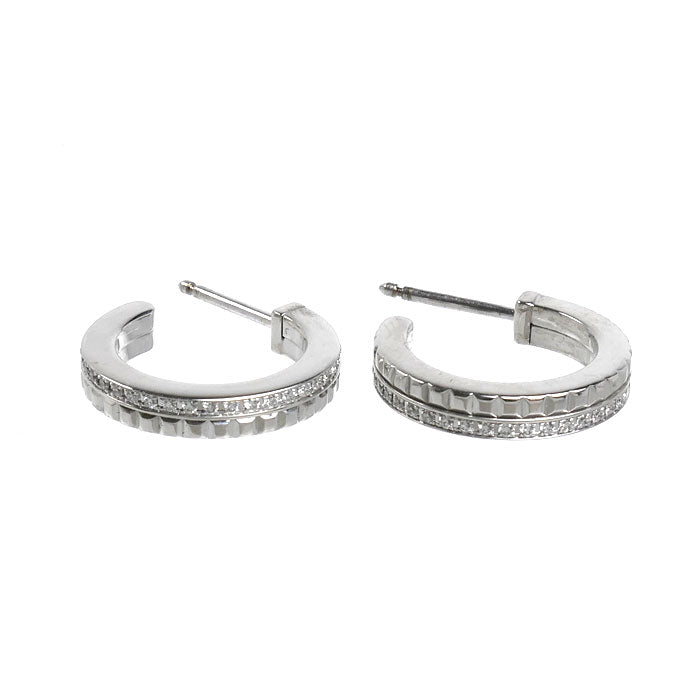 Boucheron ブシュロン K18WG ホワイトゴールド キャトル ラディアント ダイヤ ピアス JCO01676 ダイヤモンド 5.8g レディース【中古】【美品】
