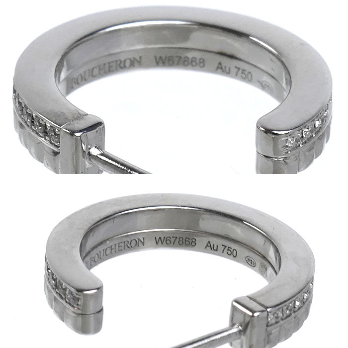 Boucheron ブシュロン K18WG ホワイトゴールド キャトル ラディアント ダイヤ ピアス JCO01676 ダイヤモンド 5.8g レディース【中古】【美品】