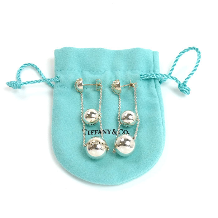 TIFFANY&Co. ティファニー シルバー925 ハードウエアボール トリプルドロップ ピアス 8.4g レディース【中古】