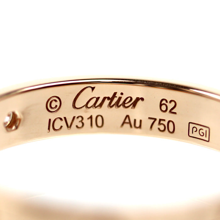 CARTIER カルティエ K18PG ピンクゴールド ミニラブ 1Pダイヤ リング・指輪 B4050762 ダイヤモンド 21.5号 62 5.3g レディース【中古】【美品】