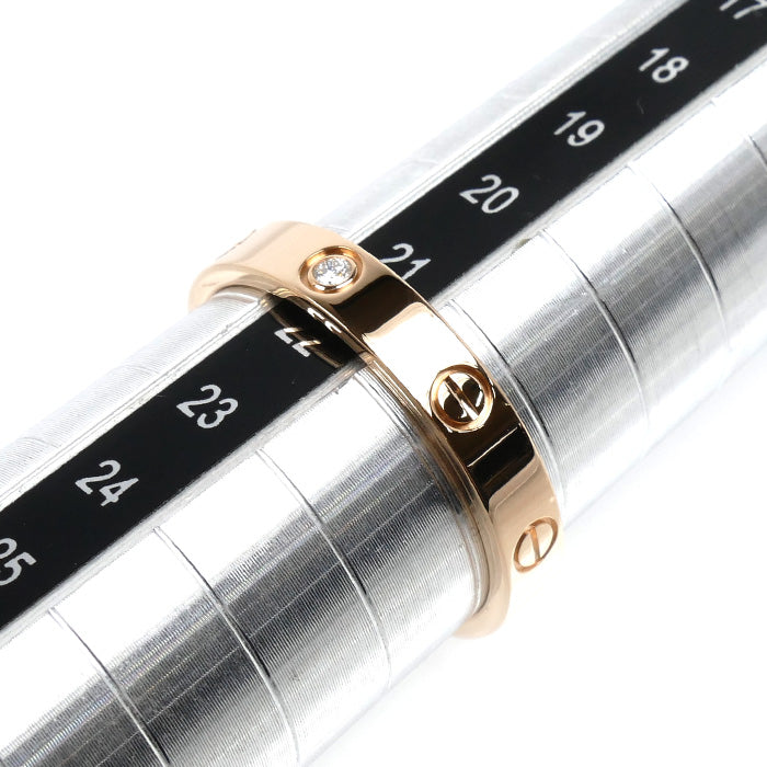 CARTIER カルティエ K18PG ピンクゴールド ミニラブ 1Pダイヤ リング・指輪 B4050762 ダイヤモンド 21.5号 62 5.3g レディース【中古】【美品】