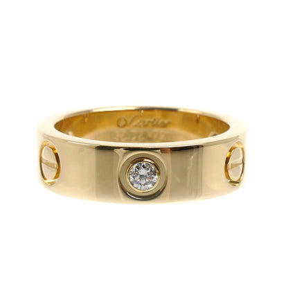CARTIER カルティエ K18YG イエローゴールド ラブリング ハーフダイヤ リング・指輪 B4032452 ダイヤモンド 12号 52 8.5g レディース【中古】【美品】