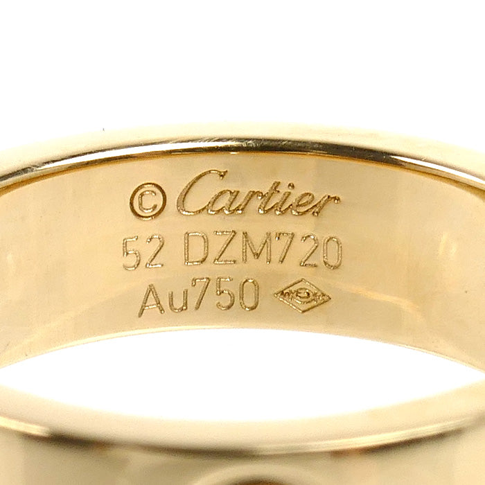 CARTIER カルティエ K18YG イエローゴールド ラブリング ハーフダイヤ リング・指輪 B4032452 ダイヤモンド 12号 52 8.5g レディース【中古】【美品】