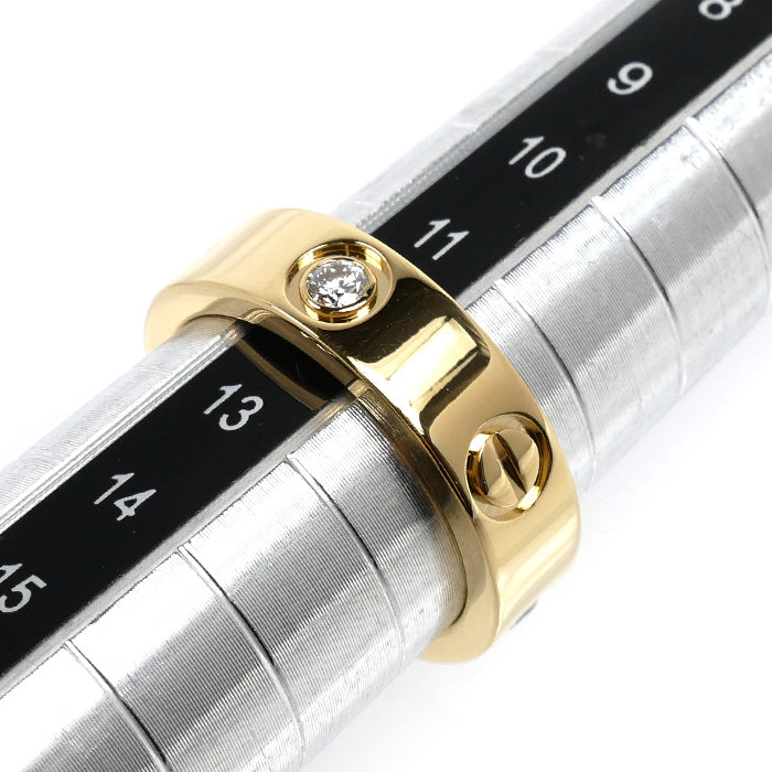 CARTIER カルティエ K18YG イエローゴールド ラブリング ハーフダイヤ リング・指輪 B4032452 ダイヤモンド 12号 52 8.5g レディース【中古】【美品】