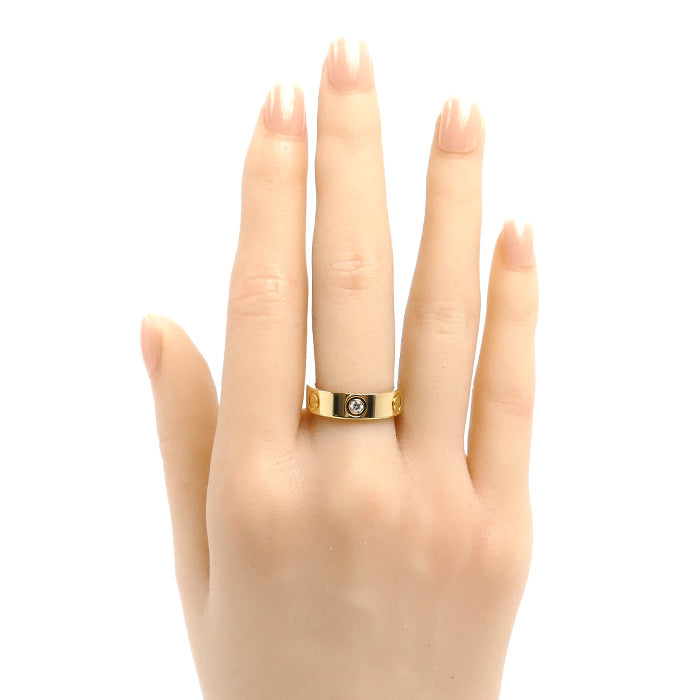 CARTIER カルティエ K18YG イエローゴールド ラブリング ハーフダイヤ リング・指輪 B4032452 ダイヤモンド 12号 52 8.5g レディース【中古】【美品】