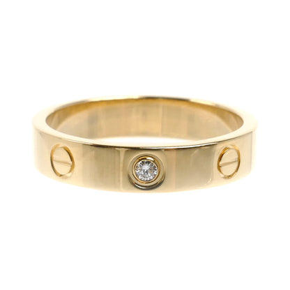 CARTIER カルティエ K18YG イエローゴールド ミニラブ 1Pダイヤ リング・指輪 B4056153 ダイヤモンド 13号 53 4.6g レディース【中古】【美品】