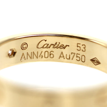 CARTIER カルティエ K18YG イエローゴールド ミニラブ 1Pダイヤ リング・指輪 B4056153 ダイヤモンド 13号 53 4.6g レディース【中古】【美品】