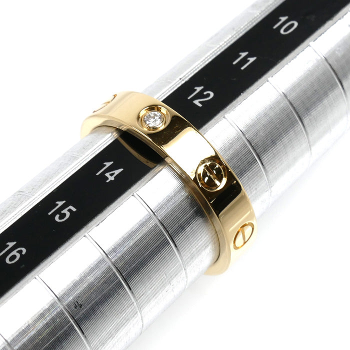 CARTIER カルティエ K18YG イエローゴールド ミニラブ 1Pダイヤ リング・指輪 B4056153 ダイヤモンド 13号 53 4.6g レディース【中古】【美品】