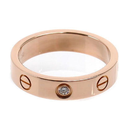 CARTIER カルティエ K18PG ピンクゴールド ミニラブ 1Pダイヤ リング・指輪 B4050750 ダイヤモンド 10号 50 4.5g レディース【中古】