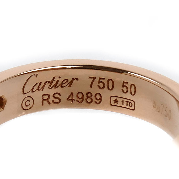 CARTIER カルティエ K18PG ピンクゴールド ミニラブ 1Pダイヤ リング・指輪 B4050750 ダイヤモンド 10号 50 4.5g レディース【中古】