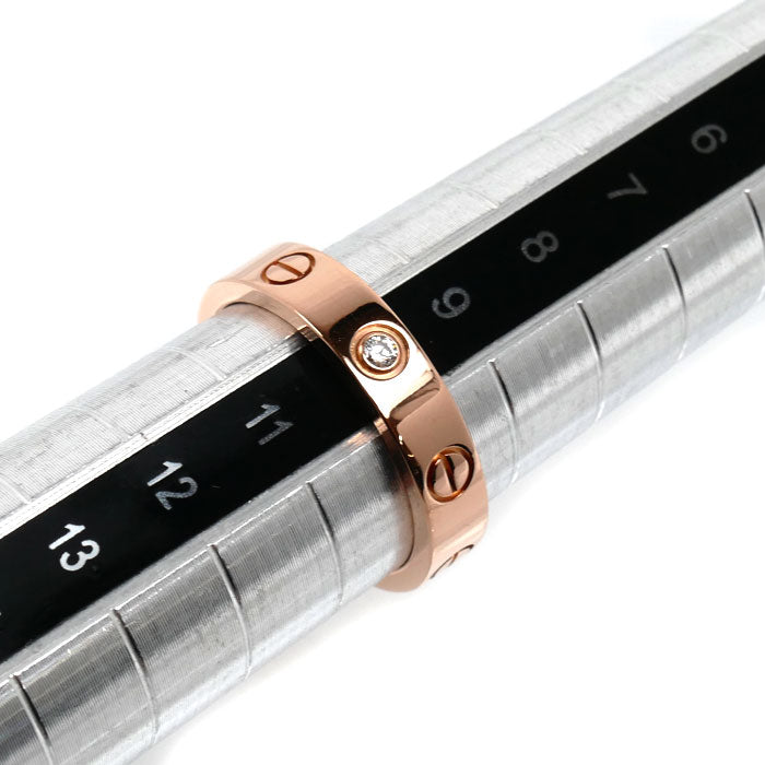 CARTIER カルティエ K18PG ピンクゴールド ミニラブ 1Pダイヤ リング・指輪 B4050750 ダイヤモンド 10号 50 4.5g レディース【中古】