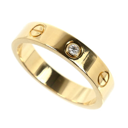 CARTIER カルティエ K18YG イエローゴールド ミニラブ 1Pダイヤ リング・指輪 B4056152 ダイヤモンド 12号 52 4.6g レディース【中古】【美品】