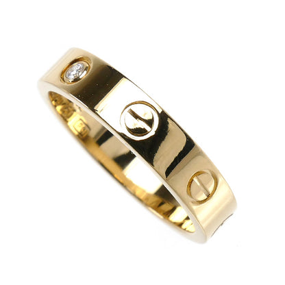 CARTIER カルティエ K18YG イエローゴールド ミニラブ 1Pダイヤ リング・指輪 B4056152 ダイヤモンド 12号 52 4.6g レディース【中古】【美品】