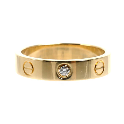 CARTIER カルティエ K18YG イエローゴールド ミニラブ 1Pダイヤ リング・指輪 B4056152 ダイヤモンド 12号 52 4.6g レディース【中古】【美品】