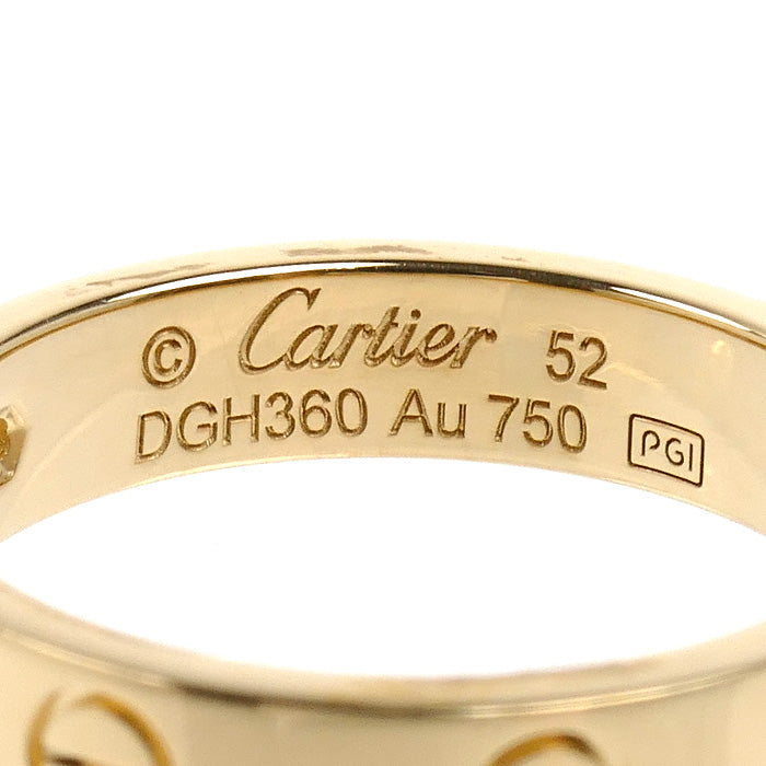 CARTIER カルティエ K18YG イエローゴールド ミニラブ 1Pダイヤ リング・指輪 B4056152 ダイヤモンド 12号 52 4.6g レディース【中古】【美品】