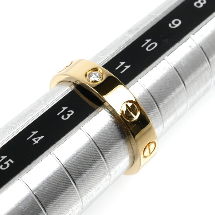 CARTIER カルティエ K18YG イエローゴールド ミニラブ 1Pダイヤ リング・指輪 B4056152 ダイヤモンド 12号 52 4.6g レディース【中古】【美品】