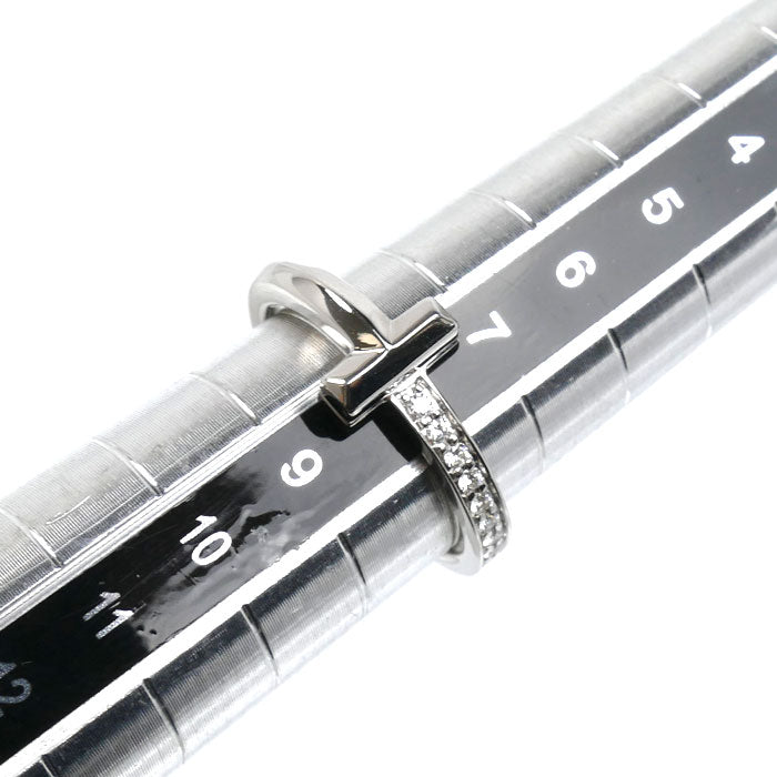 TIFFANY&Co. ティファニー K18WG ホワイトゴールド Tワン ダイヤ リング・指輪 67795512 ダイヤモンド 9号 3.9g レディース【中古】【美品】