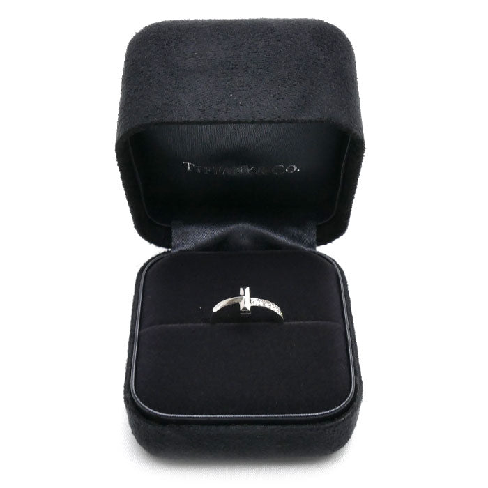 TIFFANY&Co. ティファニー K18WG ホワイトゴールド Tワン ダイヤ リング・指輪 67795512 ダイヤモンド 9号 3.9g レディース【中古】【美品】