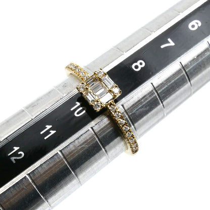 BELLESIORA ベルシオラ K18YG イエローゴールド スクエアコレクション リング・指輪 ダイヤモンド0.24ct 9号 1.8g レディース【中古】【美品】