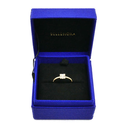 BELLESIORA ベルシオラ K18YG イエローゴールド スクエアコレクション リング・指輪 ダイヤモンド0.24ct 9号 1.8g レディース【中古】【美品】