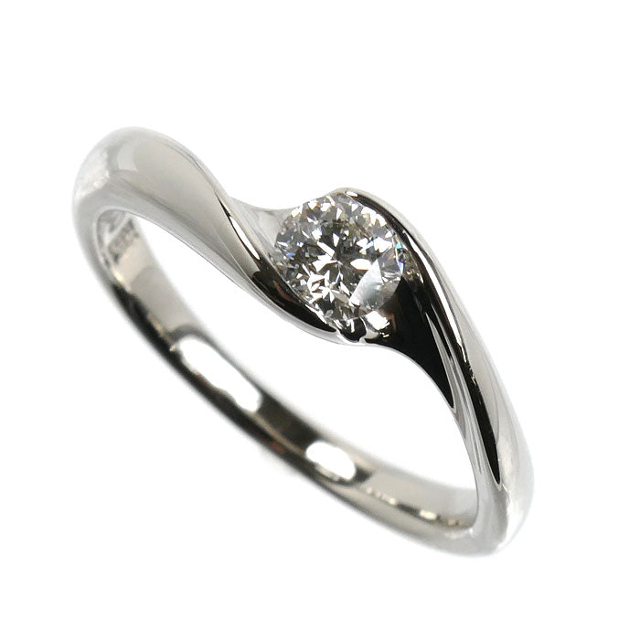 俄 NIWAKA Pt900プラチナ 暁 AKATSUKI リング・指輪 ダイヤモンド0.26ct 9号 4.0g レディース【中古】【美品】