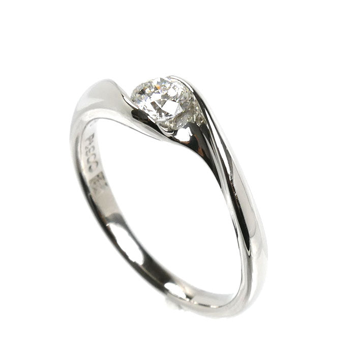 俄 NIWAKA Pt900プラチナ 暁 AKATSUKI リング・指輪 ダイヤモンド0.26ct 9号 4.0g レディース【中古】【美品】
