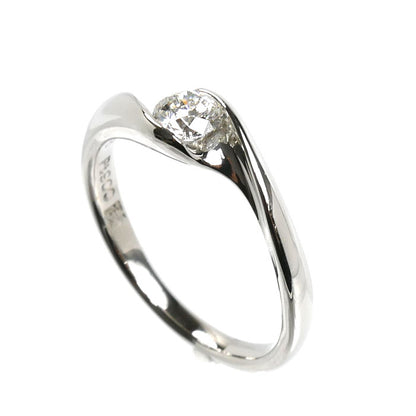 俄 NIWAKA Pt900プラチナ 暁 AKATSUKI リング・指輪 ダイヤモンド0.26ct 9号 4.0g レディース【中古】【美品】