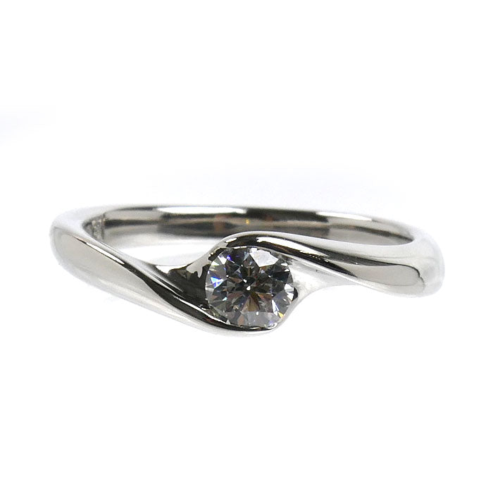 俄 NIWAKA Pt900プラチナ 暁 AKATSUKI リング・指輪 ダイヤモンド0.26ct 9号 4.0g レディース【中古】【美品】