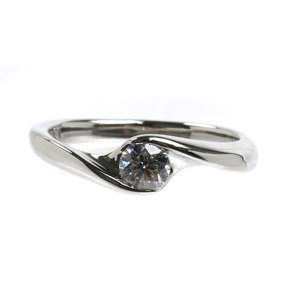 俄 NIWAKA Pt900プラチナ 暁 AKATSUKI リング・指輪 ダイヤモンド0.26ct 9号 4.0g レディース【中古】【美品】