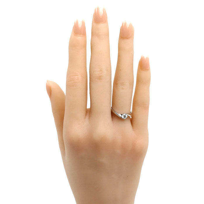 俄 NIWAKA Pt900プラチナ 暁 AKATSUKI リング・指輪 ダイヤモンド0.26ct 9号 4.0g レディース【中古】【美品】