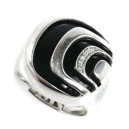 Damiani ダミアーニ シルバー925 オニキス ダミアニッシマ リング・指輪 ダイヤモンド オニキス 16号 12.6g メンズ【中古】