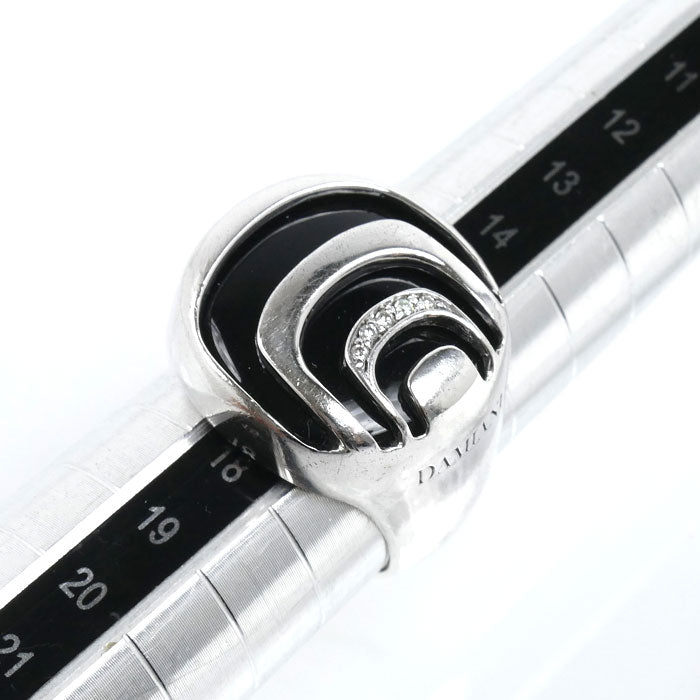 Damiani ダミアーニ シルバー925 オニキス ダミアニッシマ リング・指輪 ダイヤモンド オニキス 16号 12.6g メンズ【中古】