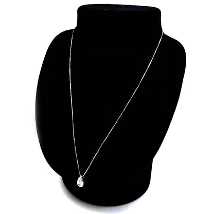TASAKI タサキ K18WG ホワイトゴールド ネックレス ダイヤモンド0.24ct 3.6g ～45cm フリーチェーン レディース【中古】【美品】
